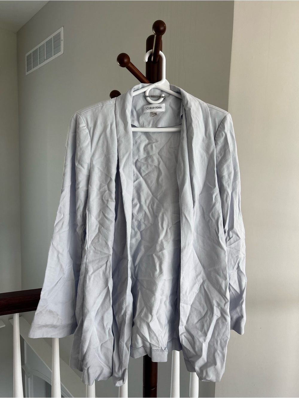 Calvin Klein Light Gray Open-Front Blazer